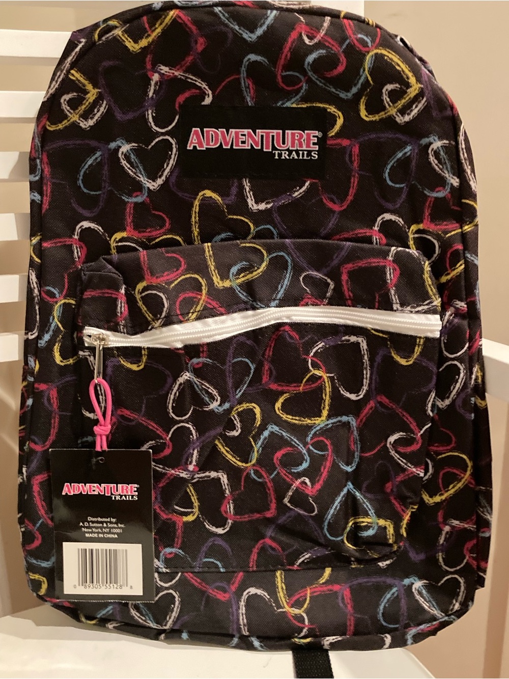 Kids' Black Heart Print Backpack